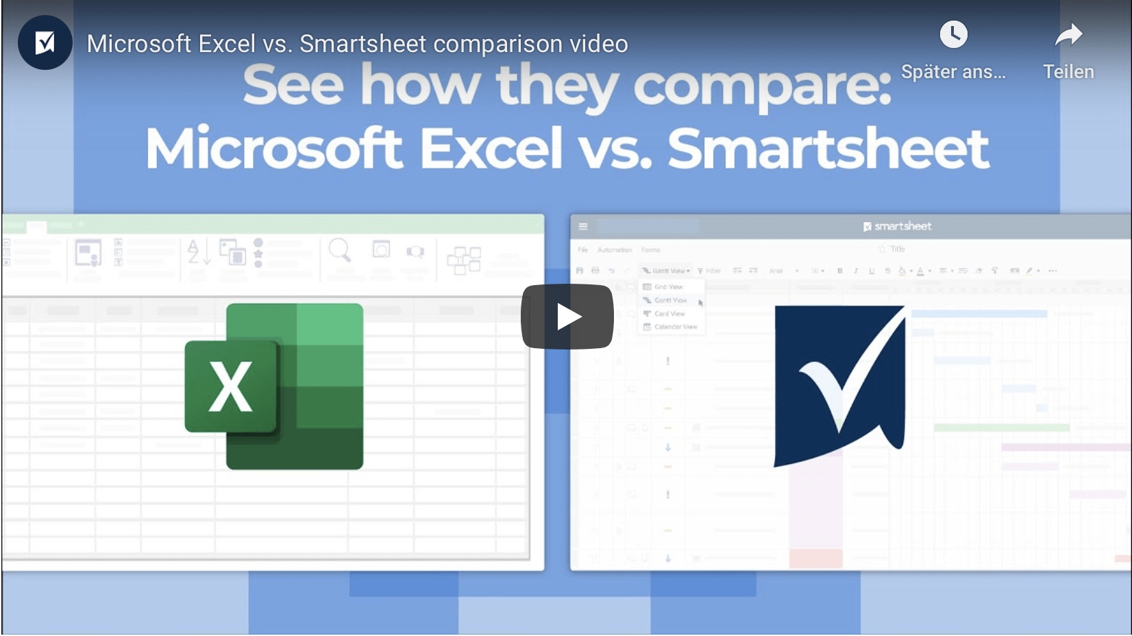 MS Excel vs Smartsheet